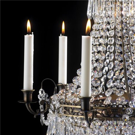 Żyrandol Lacko duży kryształowy ze świecami do sali weselnej do dużej jadalni