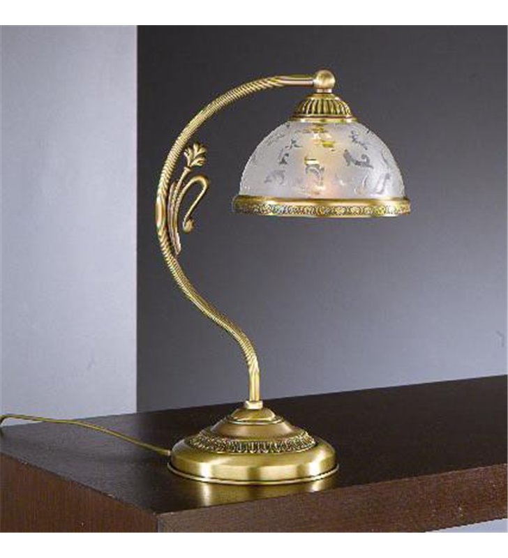 Mosiężna lampa Canicatti włoska stylowa