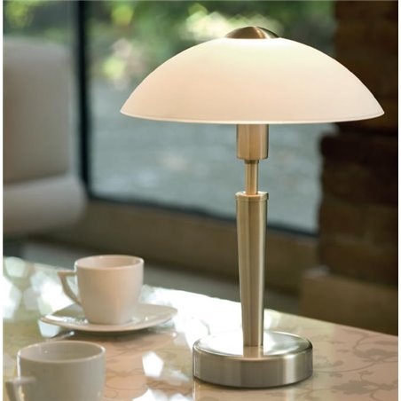 Lampa stołowa gabinetowa Solo1 kolor mosiądz z włącznikiem dotykowym