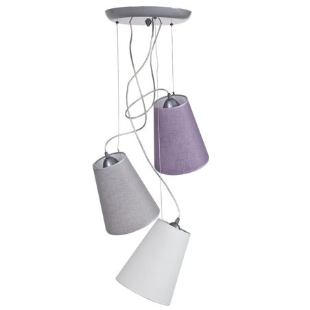 Lampa wisząca Retto 3 abażury na jednej podsufitce w różnych kolorach