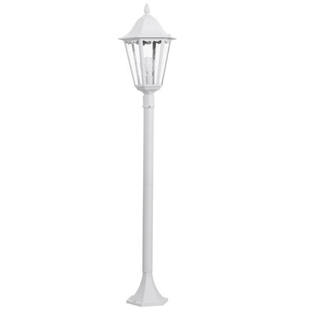 Stojąca biała 1,2m lampa ogrodowa Navedo latarenka