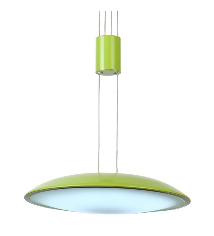 Lampa wisząca Visco LED zielona nowoczesna płynna regulacja długości