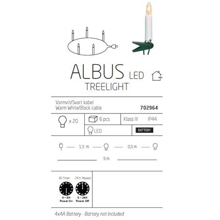 Lampki Albus pętla - na baterie