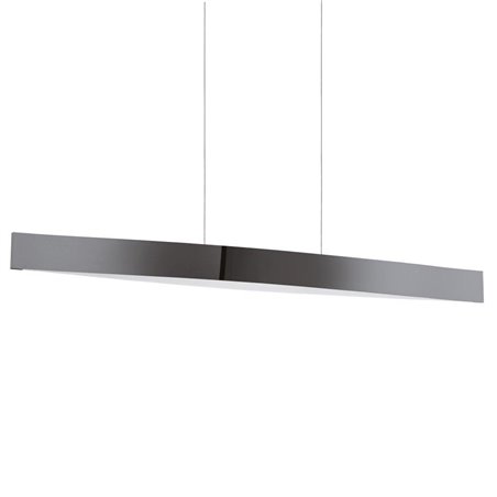 Lampa wisząca Fornes nowoczesna podłużna w kolorze czarnego niklu