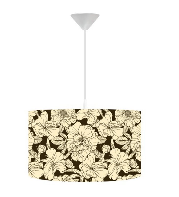 Lampa wisząca Bukiet Gardeni z kwiatowym wzorem