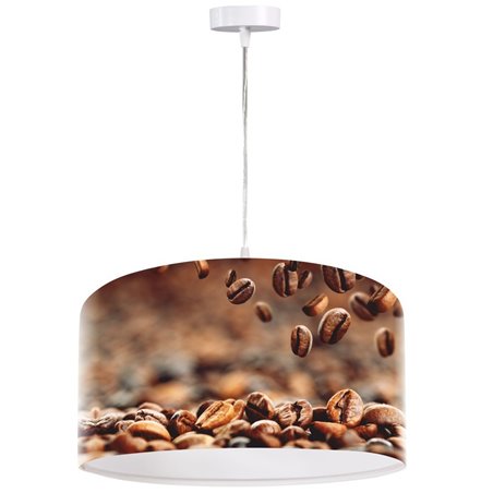 Lampa wisząca Aromatyczna Kawa abażur z nadrukiem do kuchni jadalni kawiarni restauracji