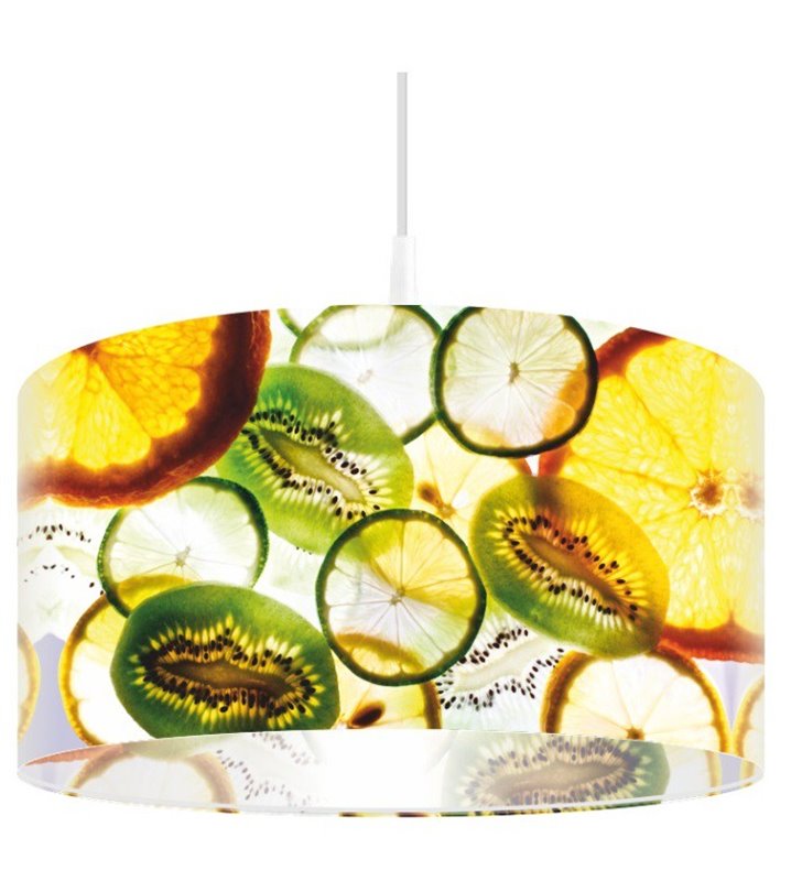 Lampa wisząca Smak Cytryny abażur z nadrukiem idealna do kuchni i jadalni