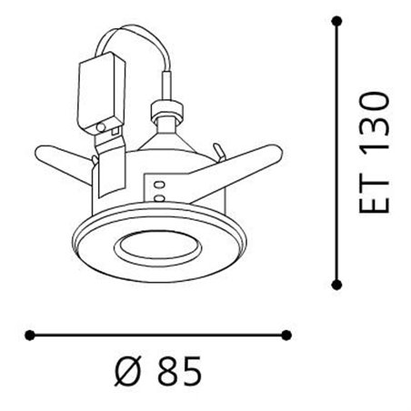 Oprawa punktowa do łazienki Igoa biała okrągła IP44