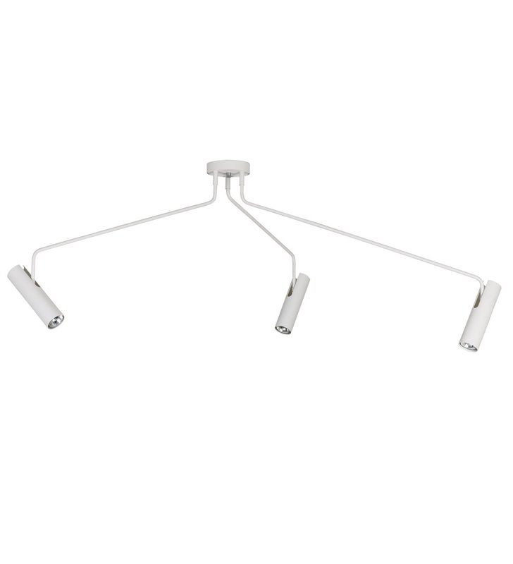 Lampa sufitowa Eye Super White potrójna nowoczesna styl loftowy techniczny minimalistyczny biała