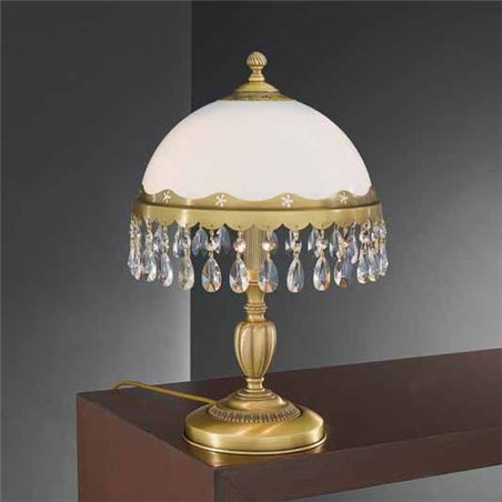 Lampa stołowa gabinetowa z kryształkami Bacoli