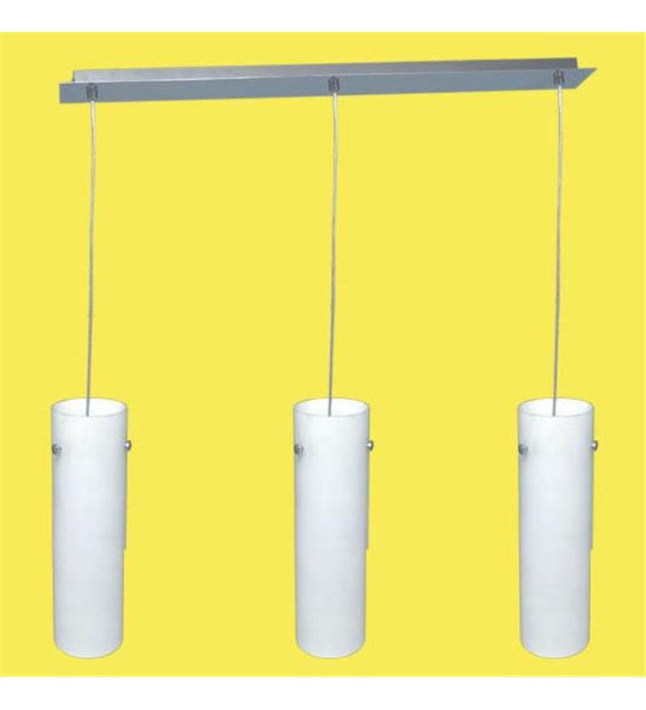 Lampa wisząca Tuba 3 płomienna biała nowoczesna szklane klosze do salonu sypialni jadalni kuchni nad stół - DOSTĘPNA OD RĘKI