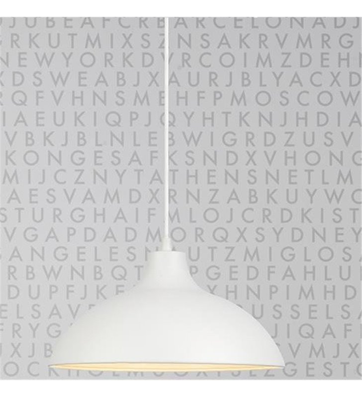 Lampa wisząca Chandler biała metalowa w nowoczesnym stylu - DOSTĘPNA OD RĘKI