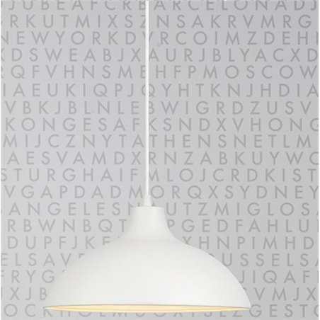 Lampa wisząca Chandler biała metalowa w nowoczesnym stylu - DOSTĘPNA OD RĘKI