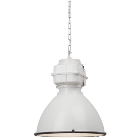 Lampa wisząca Boston metalowa w stylu industrialnym loftowym do nowoczesnego wnętrza biała