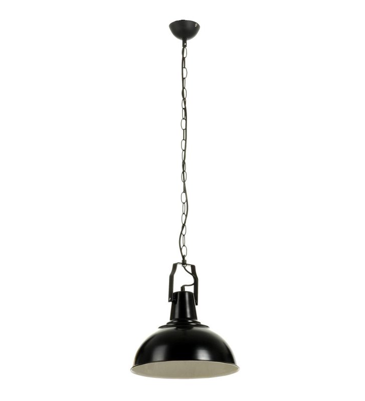 Lofti czarna lampa wisząca na łańcuchu styl industrialny loftowy