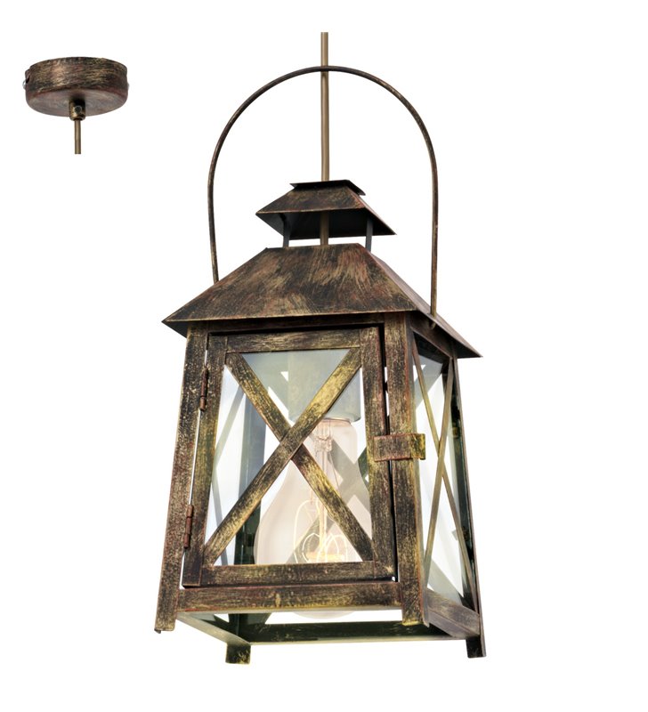 Lampa wisząca Redford w stylu vintage wisząca latarenka