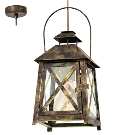 Lampa wisząca Redford w stylu vintage wisząca latarenka