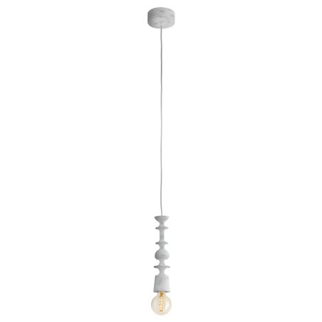 Avoltri lampa wisząca oprawka drewniana w kolorze białym patynowanym styl vintage