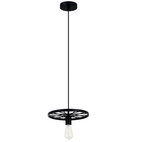 Lampa wisząca Federico czarna pojedyncza w stylu vintage industrialnym loftowym