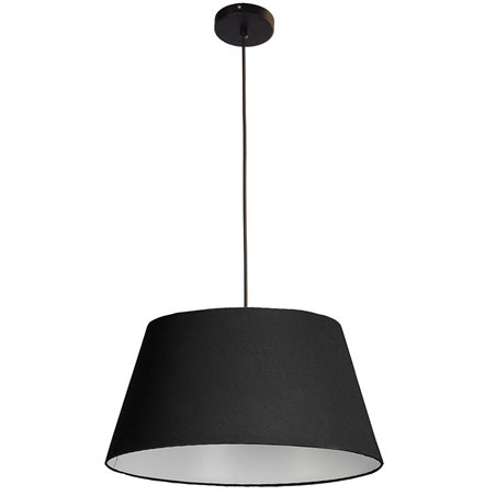 Lampa wisząca Olav czarna abażur trapez średnica 50cm do salonu jadalni kuchni sypialni