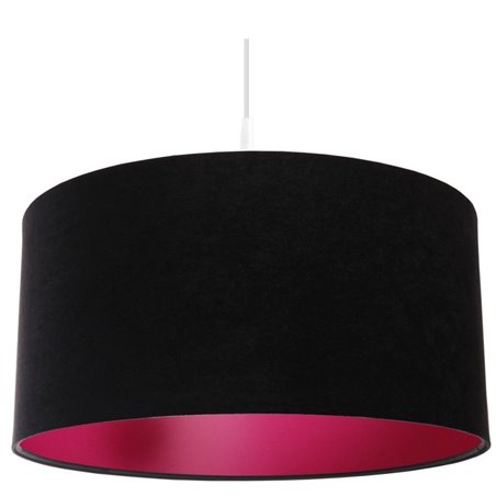 Elegancka czarno różowa lampa wisząca Gloria Różowa do salonu jadalni sypialni nastolatki