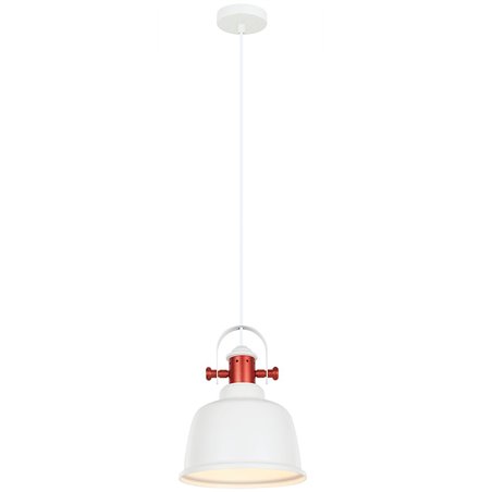 Lampa wisząca Treppo biała metalowa z miedzianym wykończeniem styl loftowy