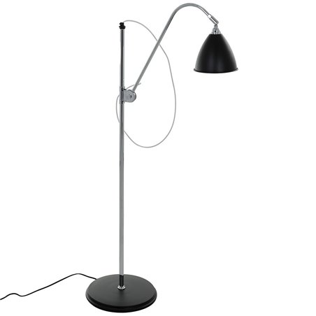 Lampa podłogowa Evato kolor czarny z chromem nowoczesna