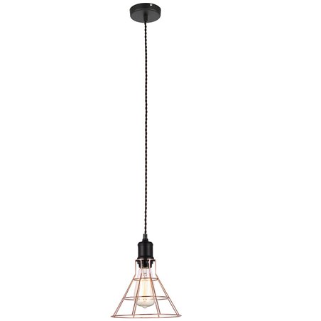 Lampa wisząca Perifo nowoczesna minimalistyczna w kolorze miedzianym czarne wykończenie