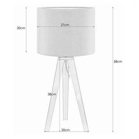Elegancka lampa stołowa na 3 metalowych nogach w kolorze mosiądzu Fiori biały abażur