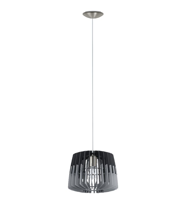 Lampa wisząca Artana z szaro-czarnym abażurem do holu sypialni jadalni kuchni lub salonu