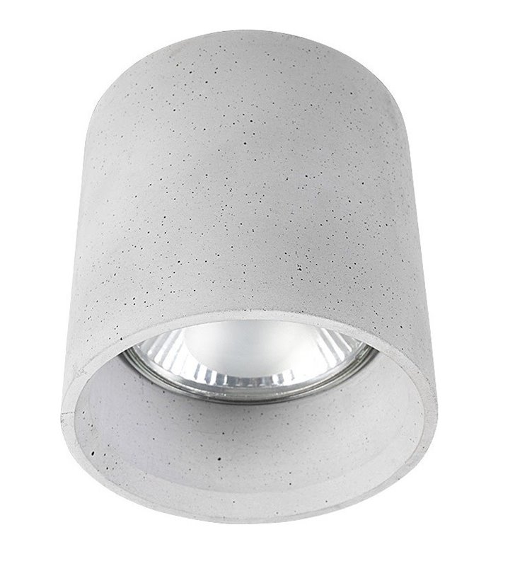 Nowoczesna szara betonowa lampa sufitowa typu downlight Shy 14cm