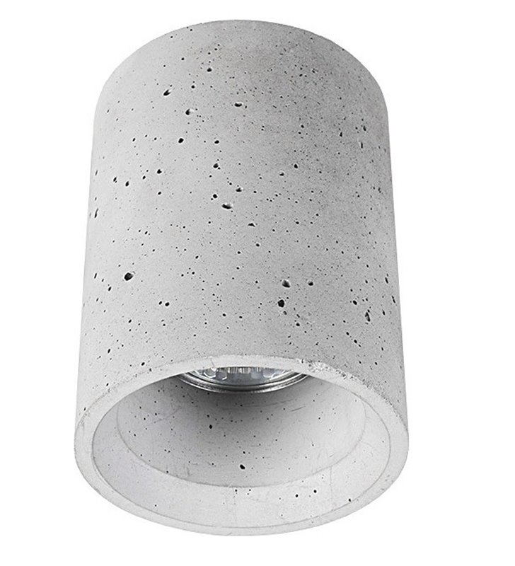Szara lampa downlight natynkowa Shy z betonu - DOSTĘPNA OD RĘKI
