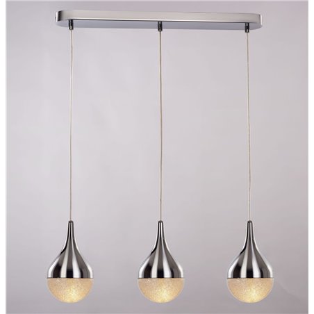 3 zwisowa lampa Cecilia nowoczesna oryginalne dekoracyjne klosze w połowie metalowe w połowie akrylowe w kształcie kropli