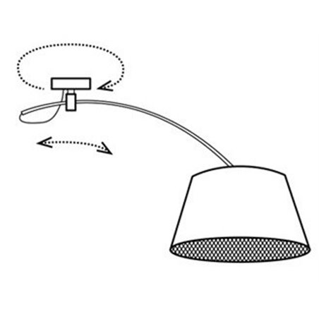 Lampa sufitowa wisząca Selena2 z regulacją długości szerokości możliwość obracania czarny abażur z przesłoną