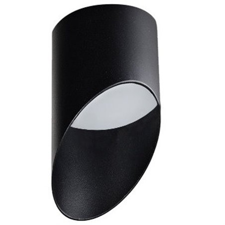 Asymetryczna czarna lampa sufitowa Momo średnica 8cm