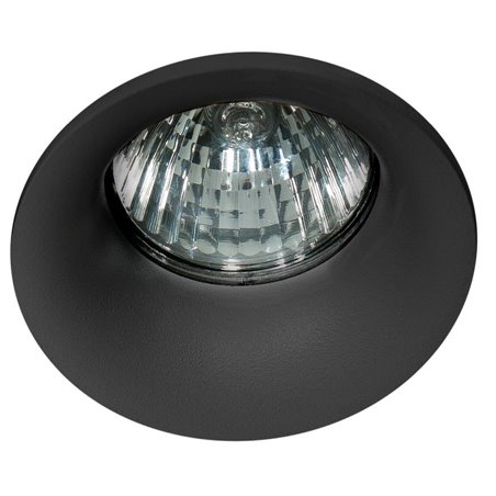Czarna nieruchoma lampa punktowa łazienkowa Ivo IP20
