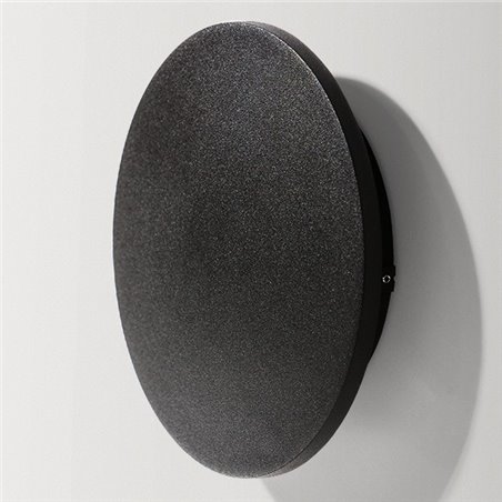 Kinkiet Ancona LED czarny okrągły średnica 13,5cm do wnętrz nowoczesnych industrialnych minimalistycznych AZZARDO - OD RĘKI