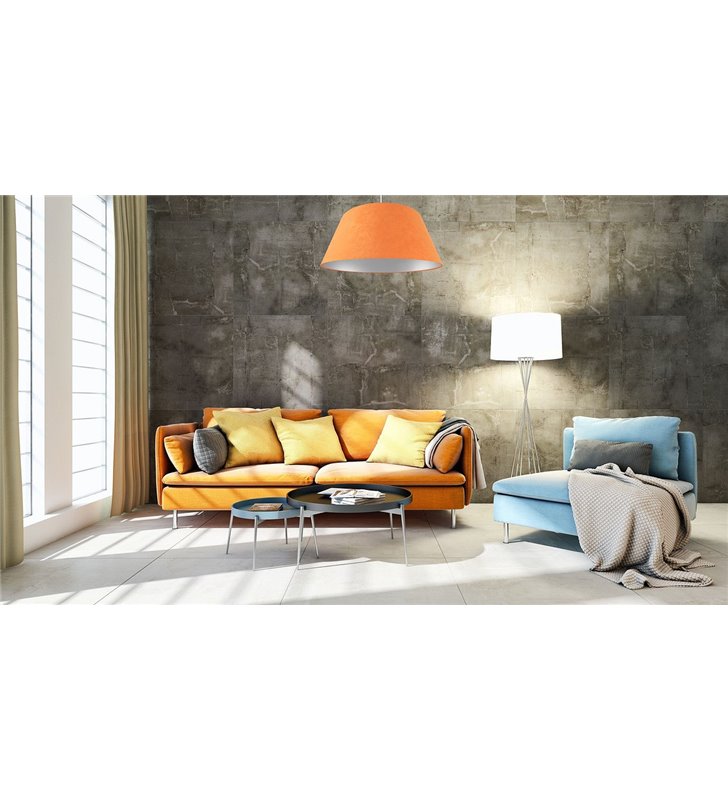 Lampa wisząca Beja pomarańczowa wnętrze srebrne do salonu sypialni jadalni pokoju dziennego
