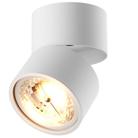 Biała okrągła lampa ścienno sufitowa Lomo nowoczesna styl techniczny - OD RĘKI