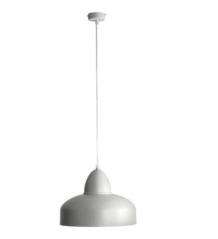Metalowa loftowa lampa wisząca Poppo w kolorze szarym do salonu sypialni kuchni jadalni