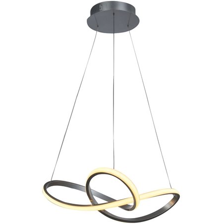 Lampa wisząca Vita LED srebrna nowoczesna z zawijanym kloszem