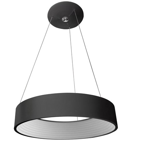 Lampa wisząca Mattia 45cm czarna średniej wielkości okrągłą styl nowoczesny