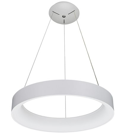 Chiara nowoczesna lampa zwisająca w kolorze białym obręcz nad stół do jadalni kuchni salonu sypialni
