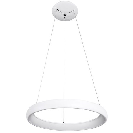 Biała nowoczesna lampa wisząca Alessia LED obręcz