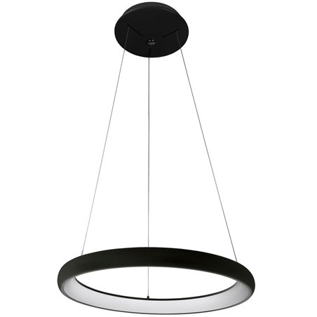 Nowoczesna czarna obręcz lampa wisząca LED Alessia 51cm ciepła barwa światła