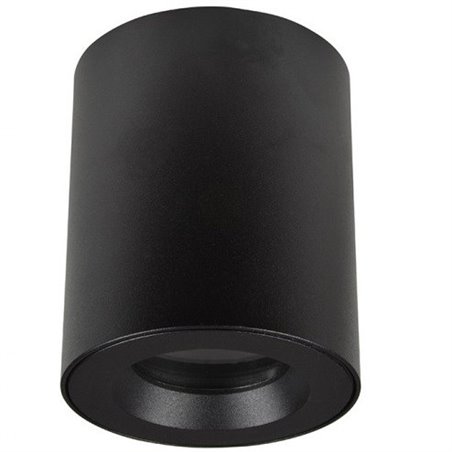 Czarna natynkowa lampa sufitowa typu downlight do łazienki IP54 Aro