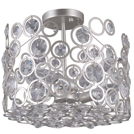 Ażurowa lampa z kryształami Nardo nowoczesna srebrna odcień szampana do salonu sypialni jadalni hol