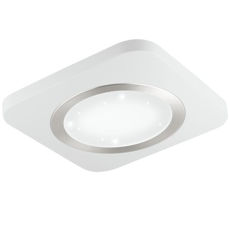 Nieduży plafon Puyo-S LED 30cm kwadratowy biały efekt blasku po włączeniu do salonu sypialni jadalni na przedpokój