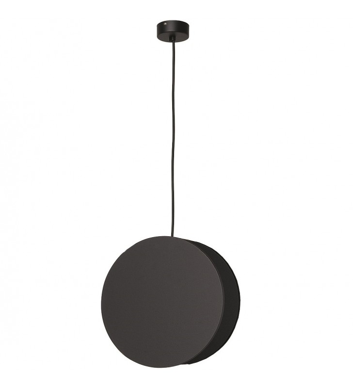 Czarna nowoczesna drewniana lampa wisząca Wheel