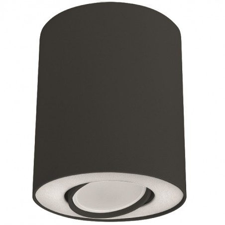 Lampa sufitowa downlight natynkowa Set czarno biała średnica 10cm do salonu sypialni na korytarz do kuchni